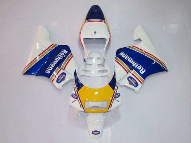 1994-1996 Yellow White Blue Honda NSR250 MC28 P4 Replacement Motorcycle Fairings 1994-1996 Yellow White Blue Honda NSR250 MC28 P4 Replacement Motorcycle Fairings