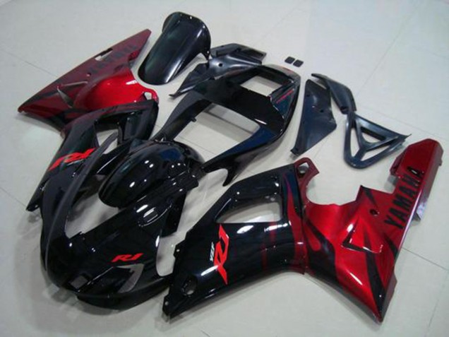 1998-1999 Black Red Yamaha YZF R1 Motorcylce Fairings 1998-1999 Black Red Yamaha YZF R1 Motorcylce Fairings