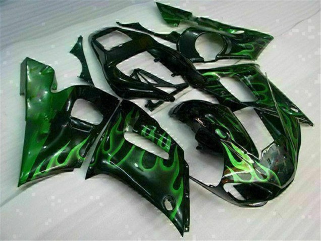 1998-2002 Green Black Yamaha YZF R6 Motor Bike Fairings 1998-2002 Green Black Yamaha YZF R6 Motor Bike Fairings