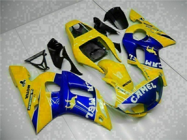 1998-2002 Yellow Blue Yamaha YZF R6 Moto Fairings 1998-2002 Yellow Blue Yamaha YZF R6 Moto Fairings