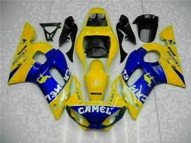 1998-2002 Yellow Blue Yamaha YZF R6 Moto Fairings 1998-2002 Yellow Blue Yamaha YZF R6 Moto Fairings