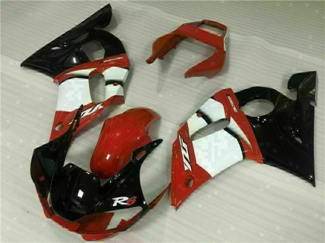 1998-2002 Red White Yamaha YZF R6 Motor Fairings 1998-2002 Red White Yamaha YZF R6 Motor Fairings