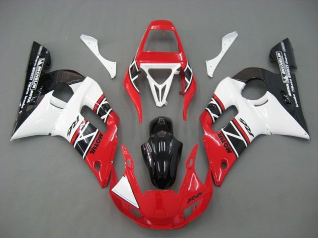 1998-2002 Red White Black Yamaha YZF R6 Motorcycle Fairings Kits 1998-2002 Red White Black Yamaha YZF R6 Motorcycle Fairings Kits
