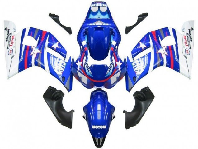 1998-2002 Blue White Star Fiat Yamaha YZF R6 Motorcyle Fairings 1998-2002 Blue White Star Fiat Yamaha YZF R6 Motorcyle Fairings
