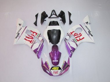 1998-2002 White Purple Fiat 46 Yamaha YZF R6 Motor Fairings