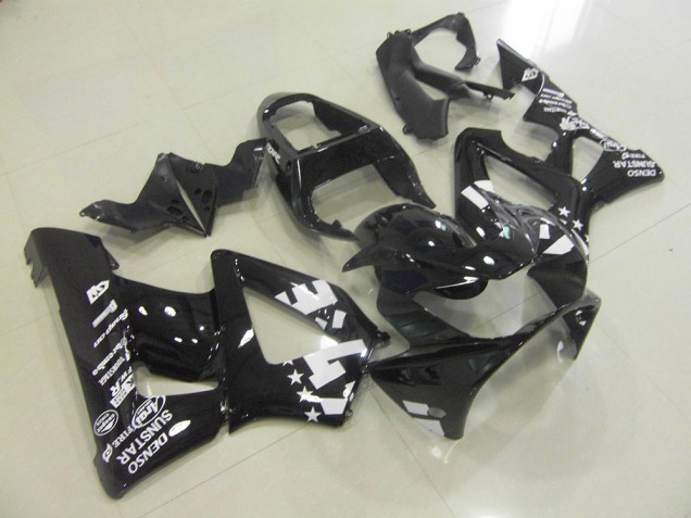 2000-2001 Glossy Black with Start Honda CBR900RR 929 Bike Fairings 2000-2001 Glossy Black with Start Honda CBR900RR 929 Bike Fairings