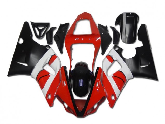 2000-2001 Red White Black Yamaha YZF R1 Replacement Fairings 2000-2001 Red White Black Yamaha YZF R1 Replacement Fairings