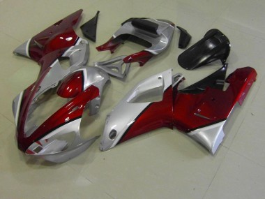 2000-2001 Red and Silver Yamaha YZF R1 Replacement Motorcycle Fairings