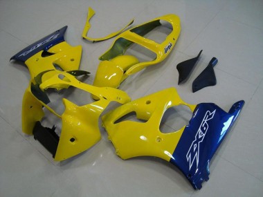 2000-2002 Yellow Blue Kawasaki ZX6R Moto Fairings