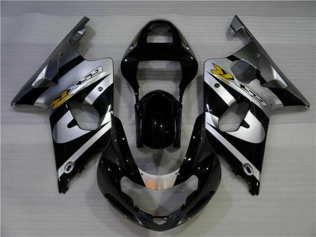 2000-2002 Silver Black Suzuki GSXR 1000 Motor Fairings 2000-2002 Silver Black Suzuki GSXR 1000 Motor Fairings