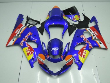 2000-2002 Blue Red Bull Suzuki GSXR 1000 Motorbike Fairing Kits