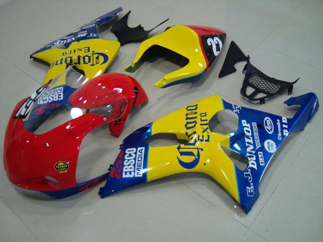 2000-2002 Red Yellow Blue Corona Race Suzuki GSXR 1000 Motorbike Fairings 2000-2002 Red Yellow Blue Corona Race Suzuki GSXR 1000 Motorbike Fairings