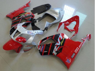 2000-2006 Red Silver Honda VTR1000 Motorbike Fairing