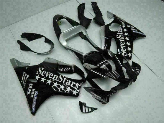 2001-2003 Black White Seven Stars Honda CBR600 F4i Bike Fairing