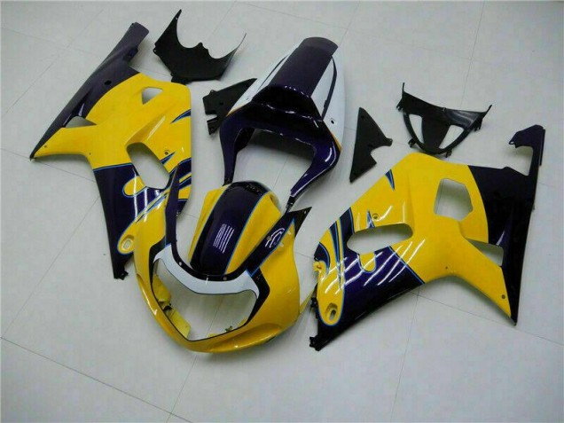 2001-2003 Yellow Suzuki GSXR 600/750 Bike Fairings 2001-2003 Yellow Suzuki GSXR 600/750 Bike Fairings