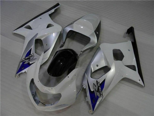 2001-2003 White Silver Suzuki GSXR 600/750 Bike Fairings 2001-2003 White Silver Suzuki GSXR 600/750 Bike Fairings