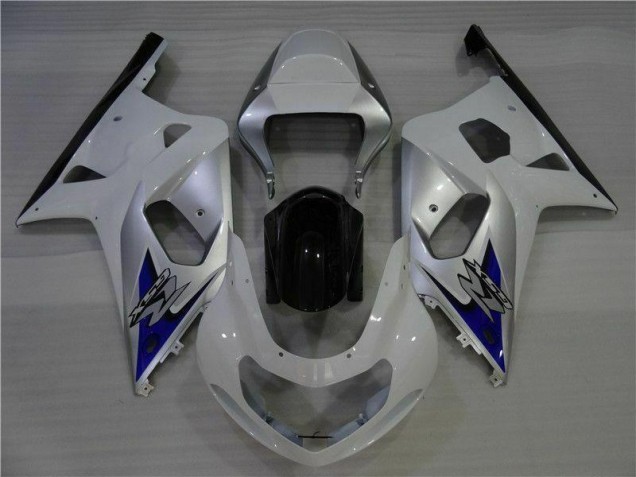 2001-2003 White Silver Suzuki GSXR 600/750 Bike Fairings 2001-2003 White Silver Suzuki GSXR 600/750 Bike Fairings
