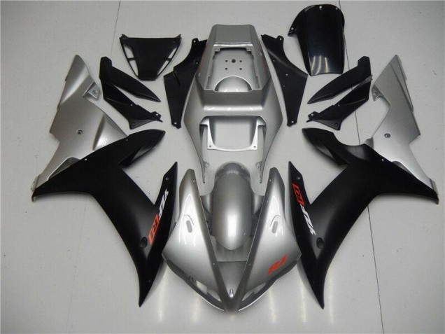 2002-2003 Silver Black Yamaha YZF R1 Motorbike Fairings 2002-2003 Silver Black Yamaha YZF R1 Motorbike Fairings