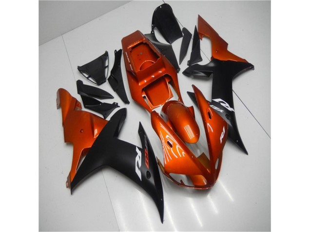 2002-2003 Orange Black Yamaha YZF R1 Bike Fairings 2002-2003 Orange Black Yamaha YZF R1 Bike Fairings
