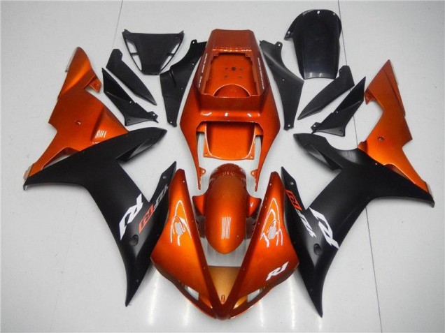 2002-2003 Orange Black Yamaha YZF R1 Bike Fairings 2002-2003 Orange Black Yamaha YZF R1 Bike Fairings