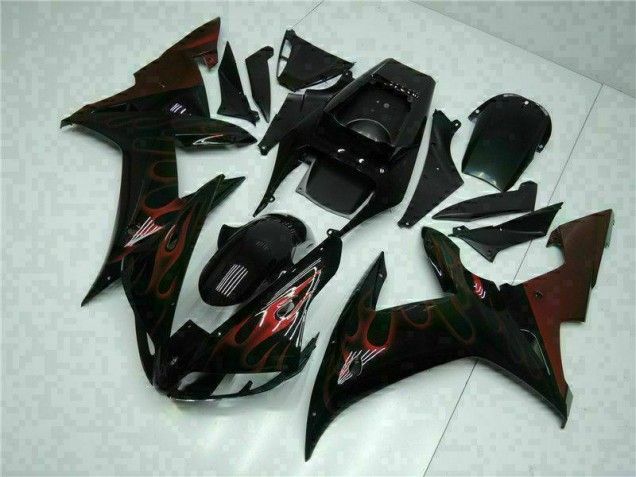 2002-2003 Black Yamaha YZF R1 Motorcyle Fairings 2002-2003 Black Yamaha YZF R1 Motorcyle Fairings