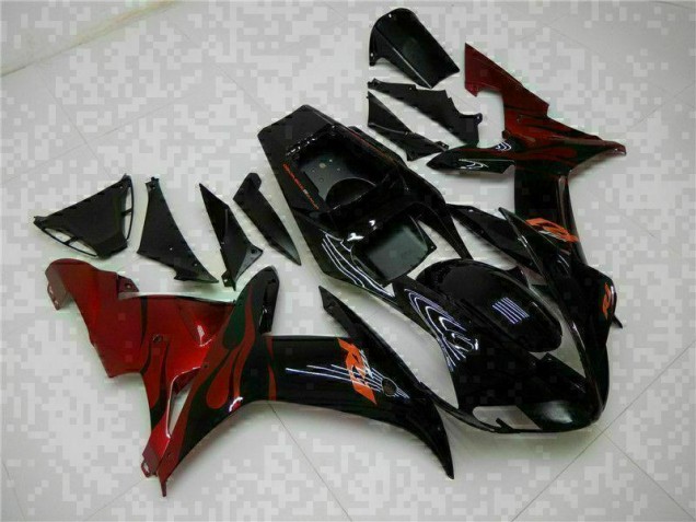 2002-2003 Black Yamaha YZF R1 Motorcylce Fairings 2002-2003 Black Yamaha YZF R1 Motorcylce Fairings