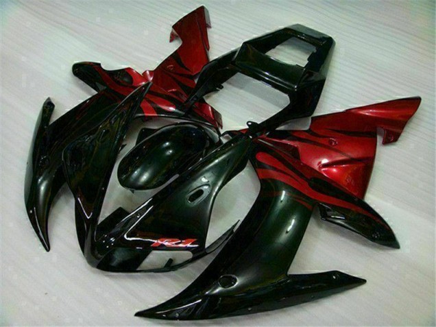 2002-2003 Black Red Yamaha YZF R1 Bike Fairing 2002-2003 Black Red Yamaha YZF R1 Bike Fairing