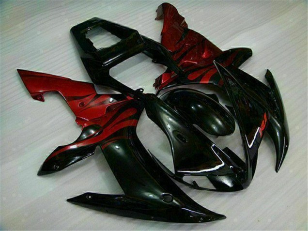 2002-2003 Black Red Yamaha YZF R1 Bike Fairing 2002-2003 Black Red Yamaha YZF R1 Bike Fairing