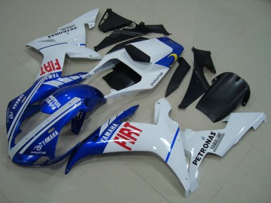 2002-2003 Blue White Yamaha YZF R1 Motorcycle Fairings Kit