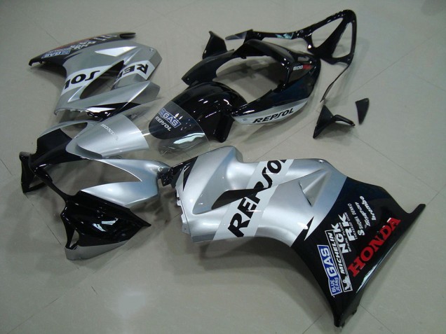 2002-2013 Silver Repsol Honda VFR800 Moto Fairings 2002-2013 Silver Repsol Honda VFR800 Moto Fairings