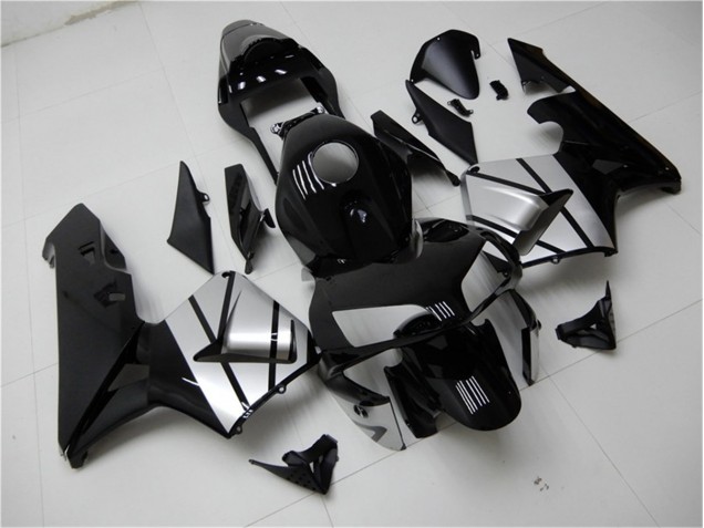 2003-2004 Black Silver Honda CBR600RR Bike Fairing 2003-2004 Black Silver Honda CBR600RR Bike Fairing
