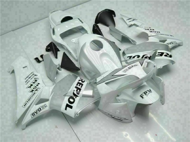 2003-2004 White Silver Repsol Honda CBR600RR Replacement Fairings 2003-2004 White Silver Repsol Honda CBR600RR Replacement Fairings