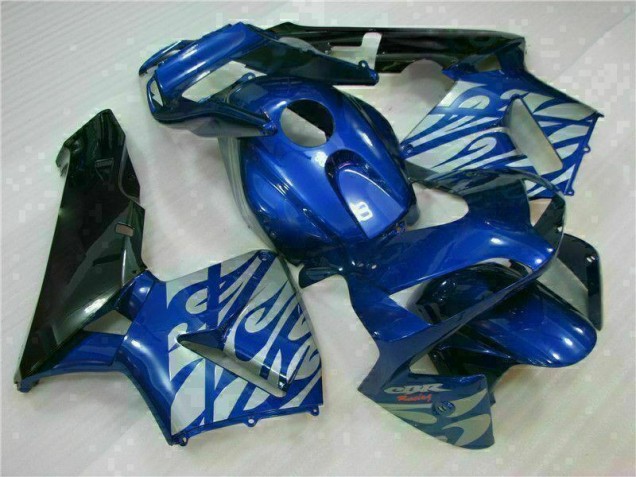 2003-2004 Blue with Silver Flame Honda CBR600RR Motorbike Fairing 2003-2004 Blue with Silver Flame Honda CBR600RR Motorbike Fairing