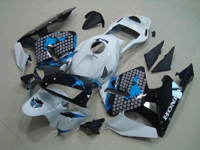 2003-2004 White Black Blue Honda CBR600RR Moto Fairings 2003-2004 White Black Blue Honda CBR600RR Moto Fairings