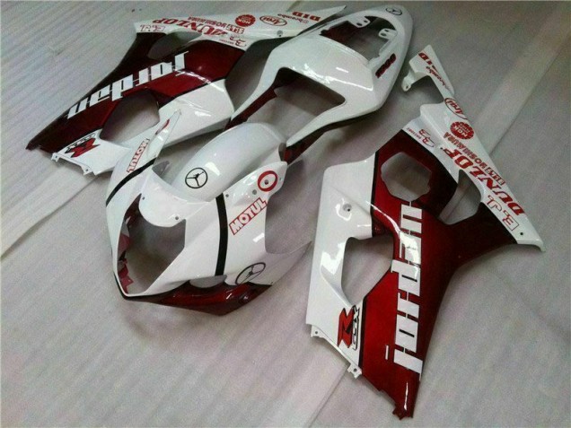 2003-2004 Red White Suzuki GSXR 1000 Motorcycle Bodywork 2003-2004 Red White Suzuki GSXR 1000 Motorcycle Bodywork