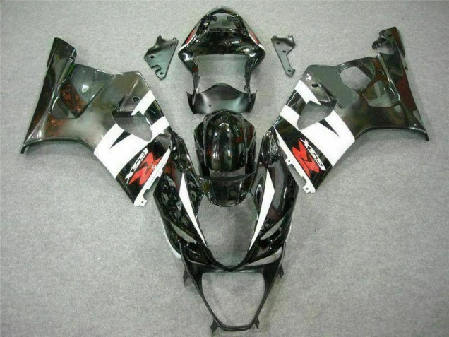 2003-2004 White Black Suzuki GSXR 1000 Motorcycle Replacement Fairings 2003-2004 White Black Suzuki GSXR 1000 Motorcycle Replacement Fairings
