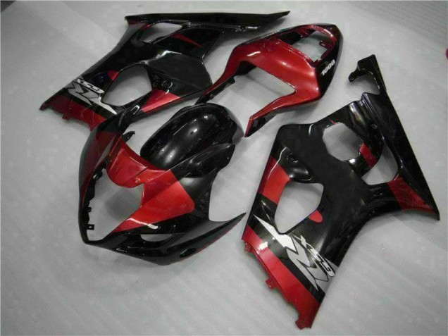 2003-2004 Red Black Suzuki GSXR 1000 Motorcycle Fairing Kits 2003-2004 Red Black Suzuki GSXR 1000 Motorcycle Fairing Kits