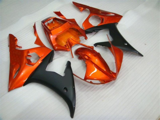 2003-2005 Orange Black Yamaha YZF R6 Motorcycle Fairings 2003-2005 Orange Black Yamaha YZF R6 Motorcycle Fairings