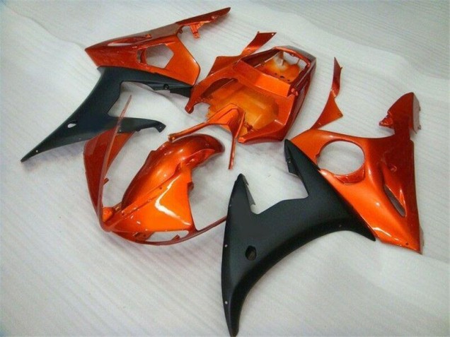 2003-2005 Orange Black Yamaha YZF R6 Motorcycle Fairings 2003-2005 Orange Black Yamaha YZF R6 Motorcycle Fairings