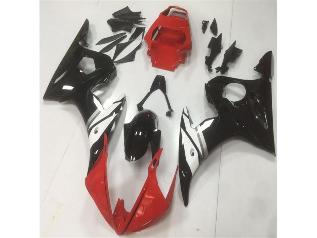 2003-2005 Red Black White Yamaha YZF R6 Motorbike Fairings 2003-2005 Red Black White Yamaha YZF R6 Motorbike Fairings