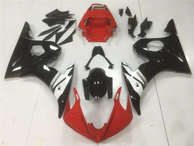 2003-2005 Red Black White Yamaha YZF R6 Motorbike Fairings 2003-2005 Red Black White Yamaha YZF R6 Motorbike Fairings