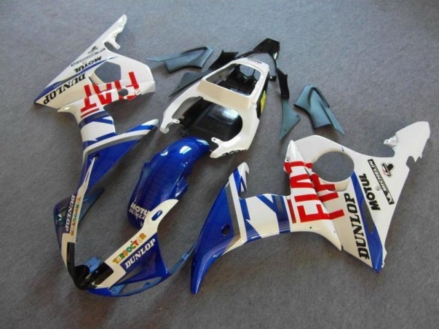 2003-2005 Blue White Fiat Yamaha YZF R6 Motor Bike Fairings 2003-2005 Blue White Fiat Yamaha YZF R6 Motor Bike Fairings