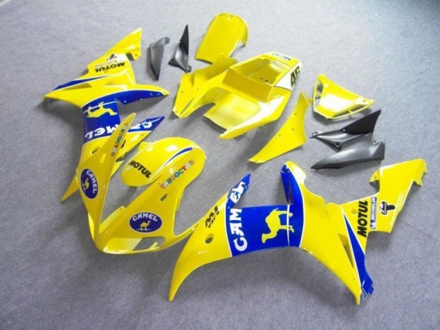 2003-2005 Yellow Blue Motul Camel Yamaha YZF R6 Bike Fairings 2003-2005 Yellow Blue Motul Camel Yamaha YZF R6 Bike Fairings