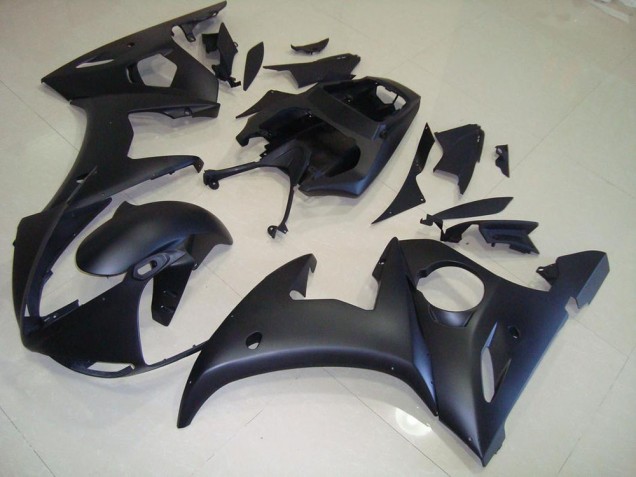 2003-2005 Matte Black Yamaha YZF R6 Motorcycle Bodywork 2003-2005 Matte Black Yamaha YZF R6 Motorcycle Bodywork