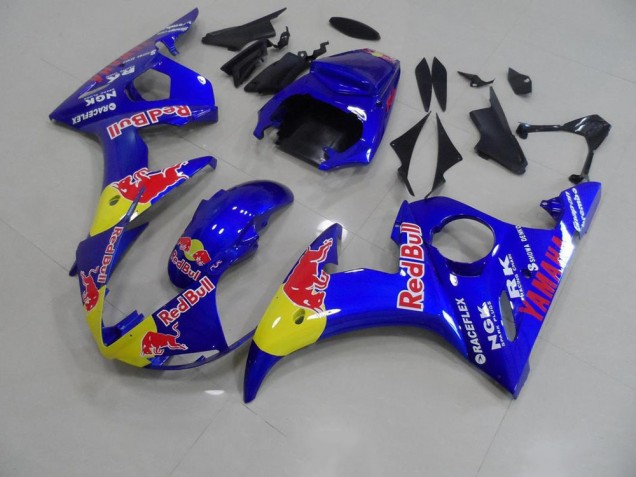 2003-2005 Red Bull Yamaha YZF R6 Motorcycle Replacement Fairings 2003-2005 Red Bull Yamaha YZF R6 Motorcycle Replacement Fairings