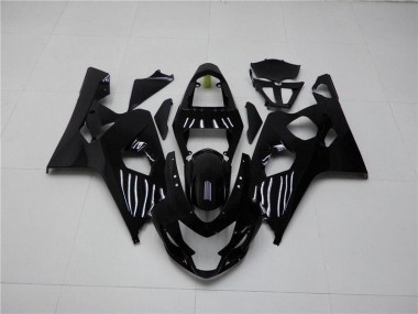 2004-2005 Glossy Black Suzuki GSXR 600/750 Bike Fairing Kit