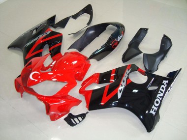 2004-2007 Black Red Honda CBR600 F4i Motor Fairings