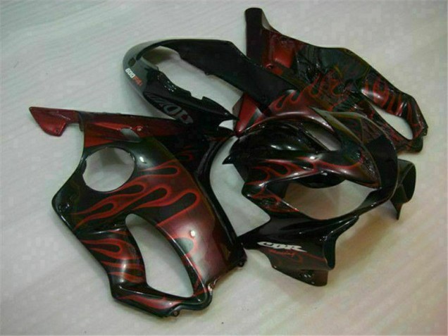 2004-2007 Red Flame Honda CBR600 F4i Bike Fairings