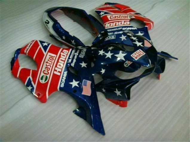 2004-2007 Blue Red Castrol Cycle World Honda CBR600 F4i Motorcycle Fairings 2004-2007 Blue Red Castrol Cycle World Honda CBR600 F4i Motorcycle Fairings