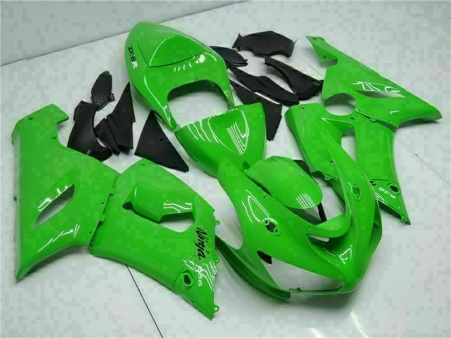 2005-2006 Green Kawasaki ZX6R Motorcycle Replacement Fairings 2005-2006 Green Kawasaki ZX6R Motorcycle Replacement Fairings
